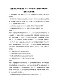 湖北省黄冈市蕲春县2024-2025学年八年级下学期期末道德与法治试卷（解析版）