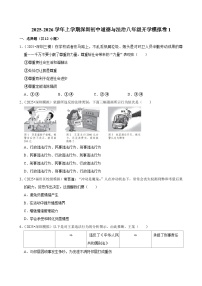2025-2026学年上学期深圳初中道德与法治八年级开学模拟卷1