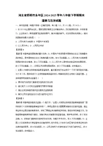 河北省邯郸市永年区2024-2025学年八年级下学期期末道德与法治试卷（解析版）
