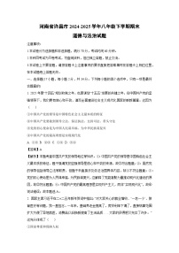河南省许昌市2024-2025学年八年级下学期期末道德与法治试卷（解析版）