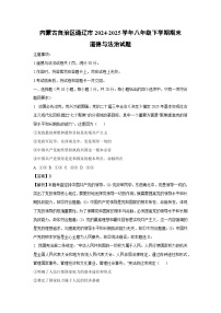 内蒙古自治区通辽市2024-2025学年八年级下学期期末道德与法治试题（解析版）