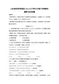 山东省菏泽市郓城县2024-2025学年七年级下学期期末试题道德与法治试卷
