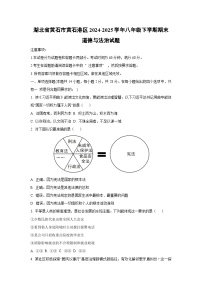 湖北省黄石市黄石港区2024-2025学年八年级下学期期末道德与法治试卷（学生版）