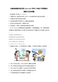 安徽省铜陵市枞阳县2024-2025学年八年级下学期期末道德与法治试卷(学生版)