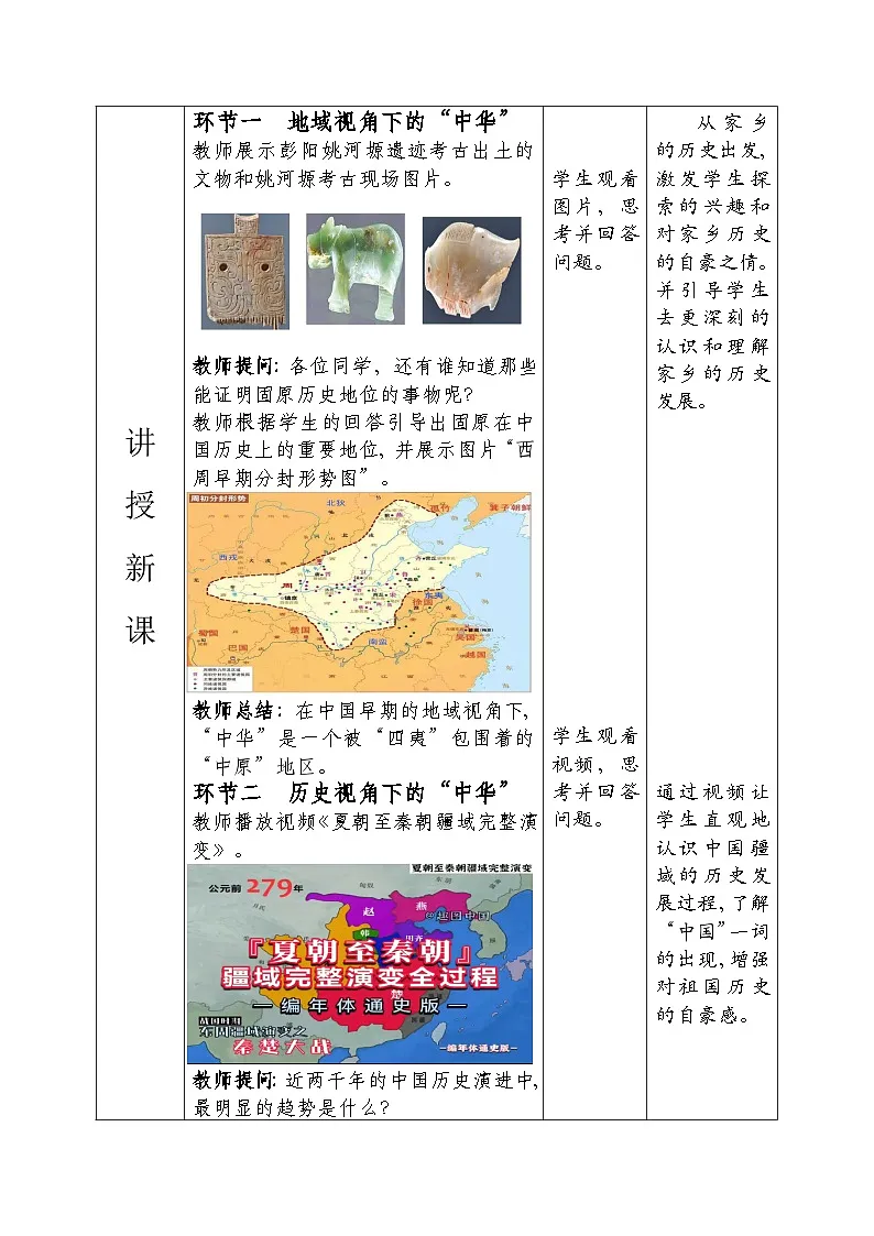 第一课 爱我中华 教学设计- 七年级全一册《中华民族大团结》(初中版)第2页
