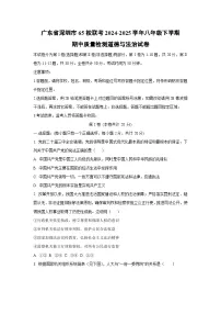 广东省深圳市65校联考2024-2025学年八年级下学期期中质量检测道德与法治试卷(学生版)