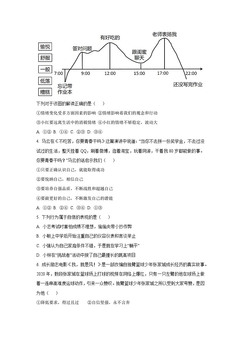 山东省日照市岚山区 2024-2025学年七年级下学期期末道德与法治试卷(学生版)第2页