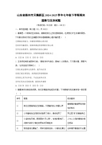 山东省德州市天衢新区2024-2025学年七年级下学期期末道德与法治试卷（学生版）