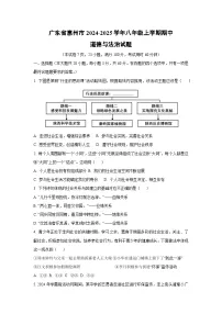 广东省惠州市2024-2025学年八年级上学期期中道德与法治试卷（学生版）