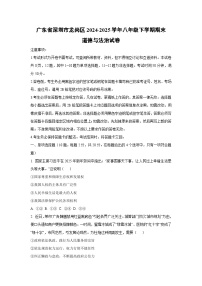 广东省深圳市龙岗区2024-2025学年八年级下学期期末道德与法治试卷（学生版）