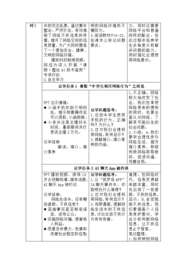 统编版初中道德与法治8年级上册3.2营造清朗空间 教学设计第2页