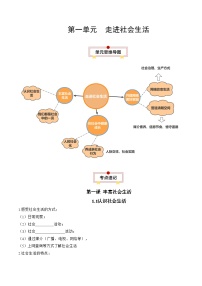 初中政治 (道德与法治)人教版（2024）八年级上册（2024）第一单元 走进社会生活第一课 丰富的社会生活认识社会生活学案及答案