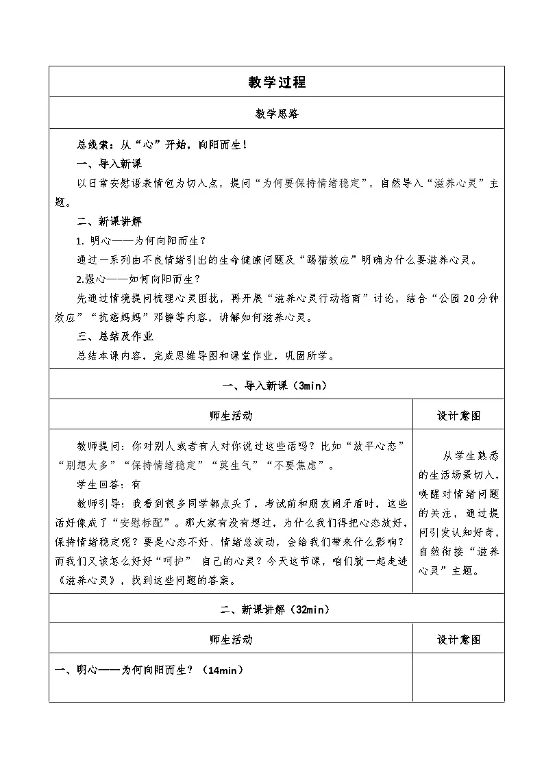 10.2《滋养心灵》教学设计 2025-2026学年道德与法治 七年级上册 统编版第2页