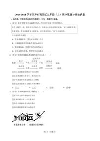 2024-2025学年天津市南开区九年级（上）期中道德与法治试卷