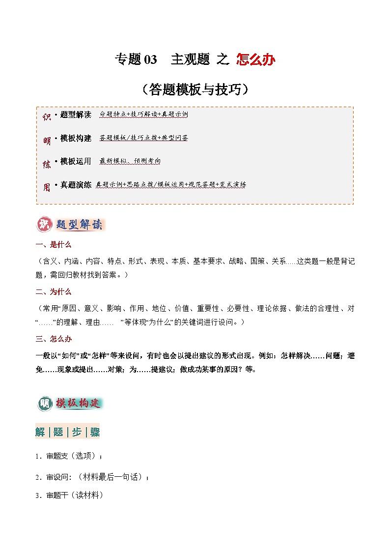 专题03 主观题答题技巧总述(怎么办)(原卷版).doc第1页