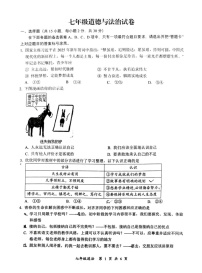 湖北省武汉市东湖新技术开发区 2024-2025学年七年级上学期期末道德与法治试卷