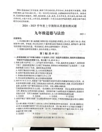 山东省临沂市兰山区2024-2025学年九年级上学期1月期末道德与法治试题