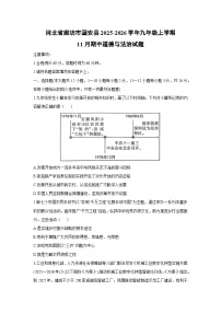 河北省廊坊市固安县2025-2026学年九年级上学期11月期中道德与法治试卷（学生版）