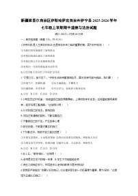 新疆维吾尔自治区伊犁哈萨克自治州伊宁县2025-2026学年七年级上学期期中道德与法治试卷（学生版）