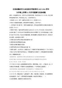 2025-2026学年江西省赣州市大余县部分学校联考九年级上学期12月月考道德与法治试卷（学生版）