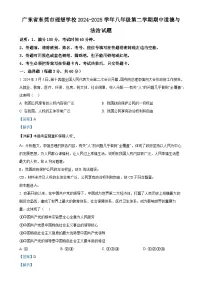 广东省东莞市理想学校八年级下学期期中道德与法治试题（解析版）-A4