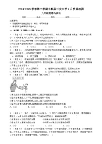 广东省梅州市丰顺县三友中学 九年级下学期2月月考道德与法治试题-A4