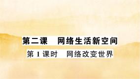 初中政治思品人教部编版八年级上册（道德与法治）网络改变世界作业课件ppt