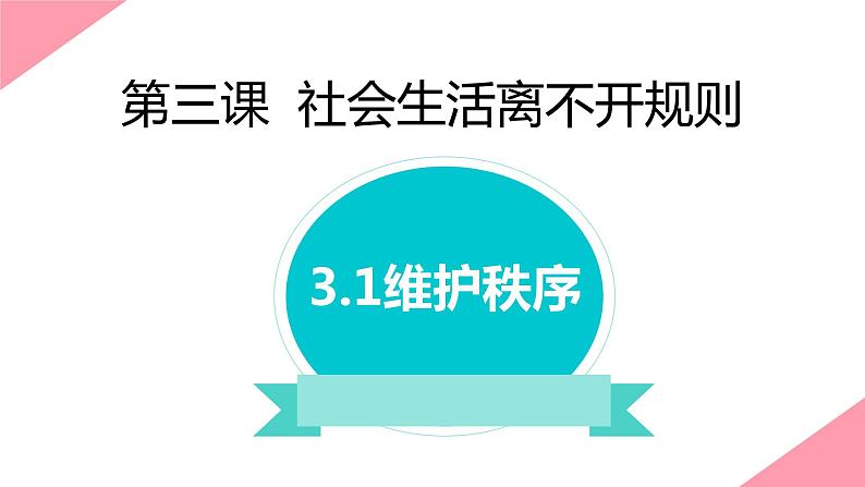 人教版道德与法治八年级上册 3.1 维护秩序 课件(共39张PPT)01