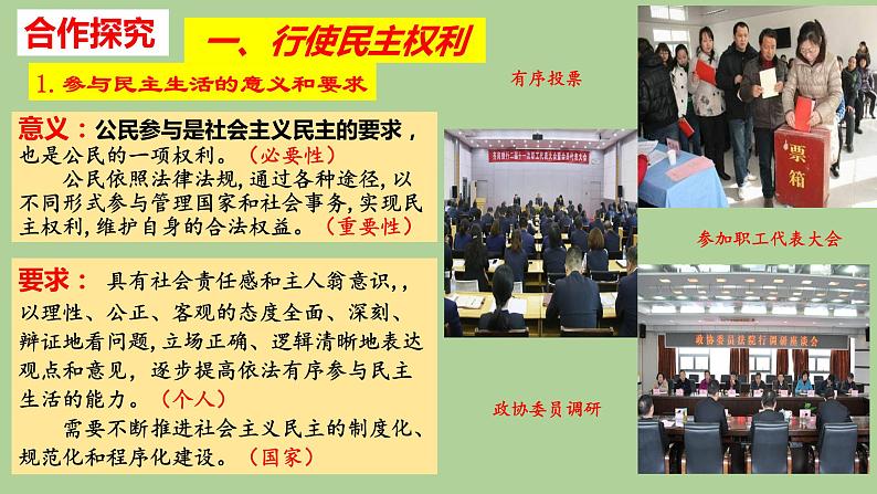 部编《道德与法治》九年级上册3.2参与民主生活 课件(共23张PPT)第5页