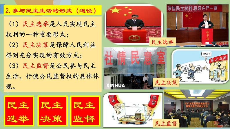 部编《道德与法治》九年级上册3.2参与民主生活 课件(共23张PPT)第6页