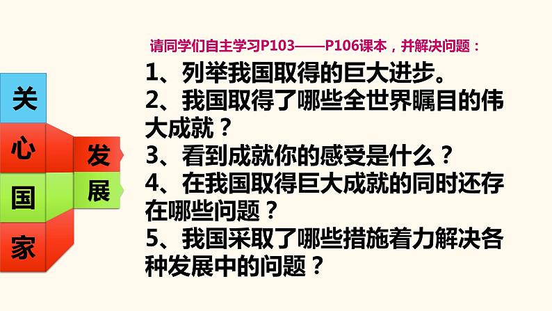 人教版八年级道德与法治上册10.1 关心国家发展 课件04