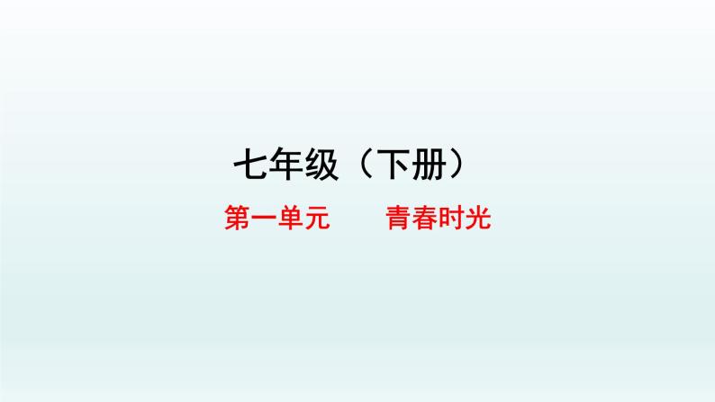 第一单元 青春时光 单元复习课件共42页01