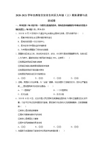 2020-2021学年江西省吉安市吉州区九年级（上）期末道德与法治试卷     解析版