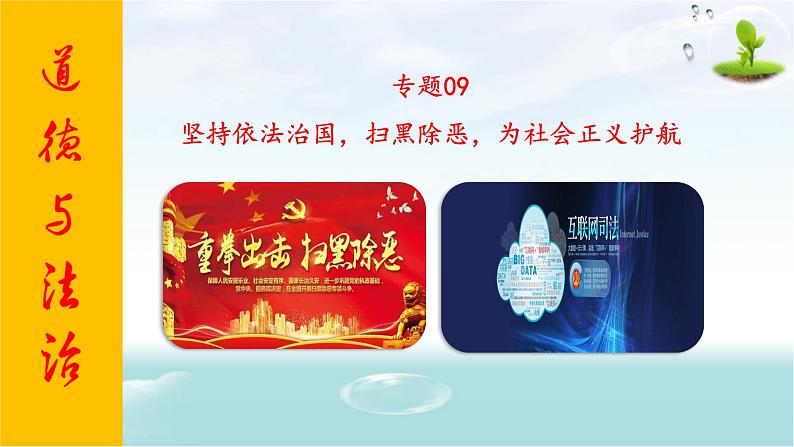 2020年中考道德与法治专题九 坚持依法治国,扫黑除恶,为社会正义护航01