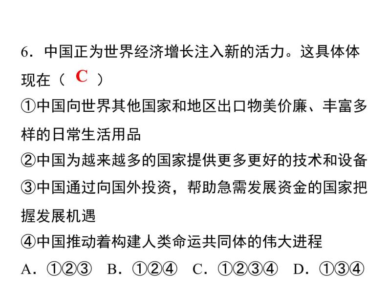 2020-2021学年九年级道德与法治部编版下册3.1 中国担当 课件06