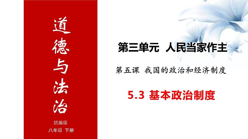 5.3 基本政治制度(课件)-2020-2021学年八年级道德与法治下册(部编版)第3页