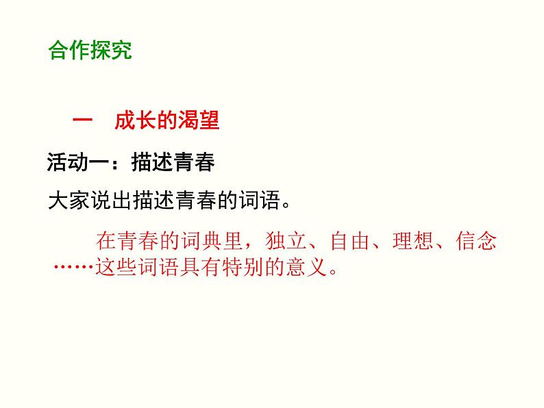 部编版 七下 3.1 青春飞扬 课件(39张PPT)04