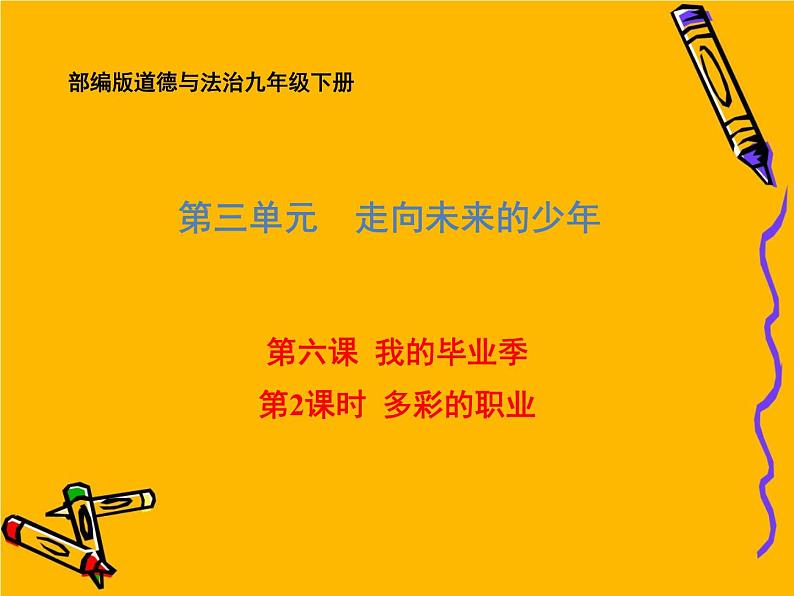 部编版道德与法治九年级下册 6.2 多彩的职业 课件(48张PPT)第1页