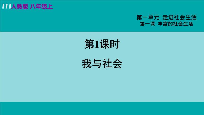 人教版八年级政治上册 第一单元 第一课 丰富的社会生活 1.1 我与社会课件03