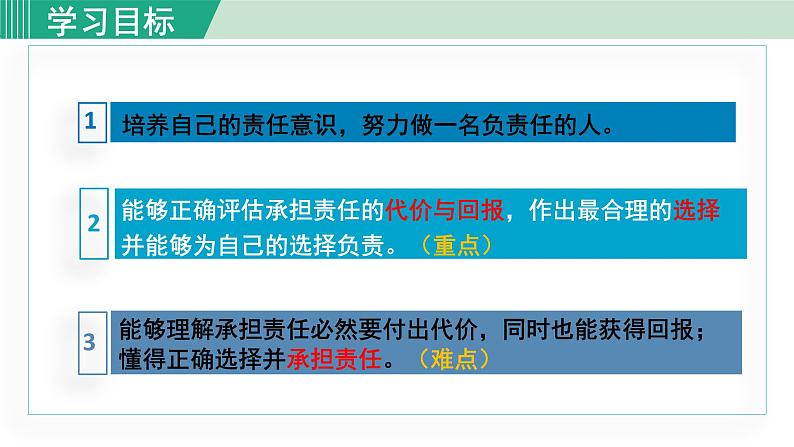 人教版八年级政治上册 第三单元 第六课 责任与角色同在 6.2 做负责任的人课件04