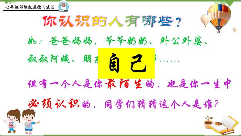 3.1 认识自己-部编版道德与法治七年级上册 同步教学课件01