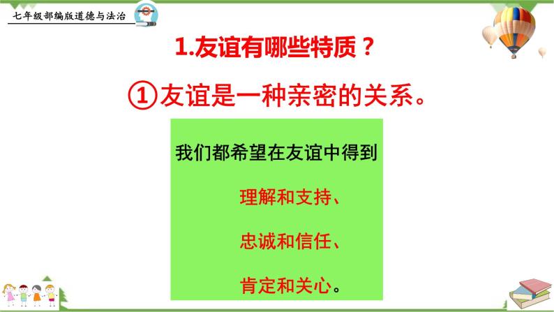 4.2  深深浅浅话友谊 -部编版道德与法治七年级上册 同步教学课件07