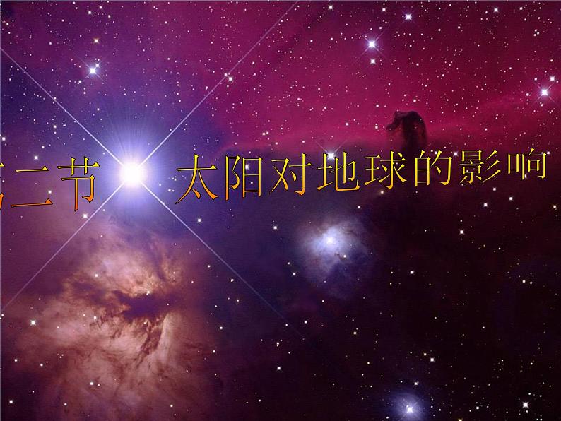 1.2太阳对地球的影响(课件)高中地理新教材湘教版必修第一册)01