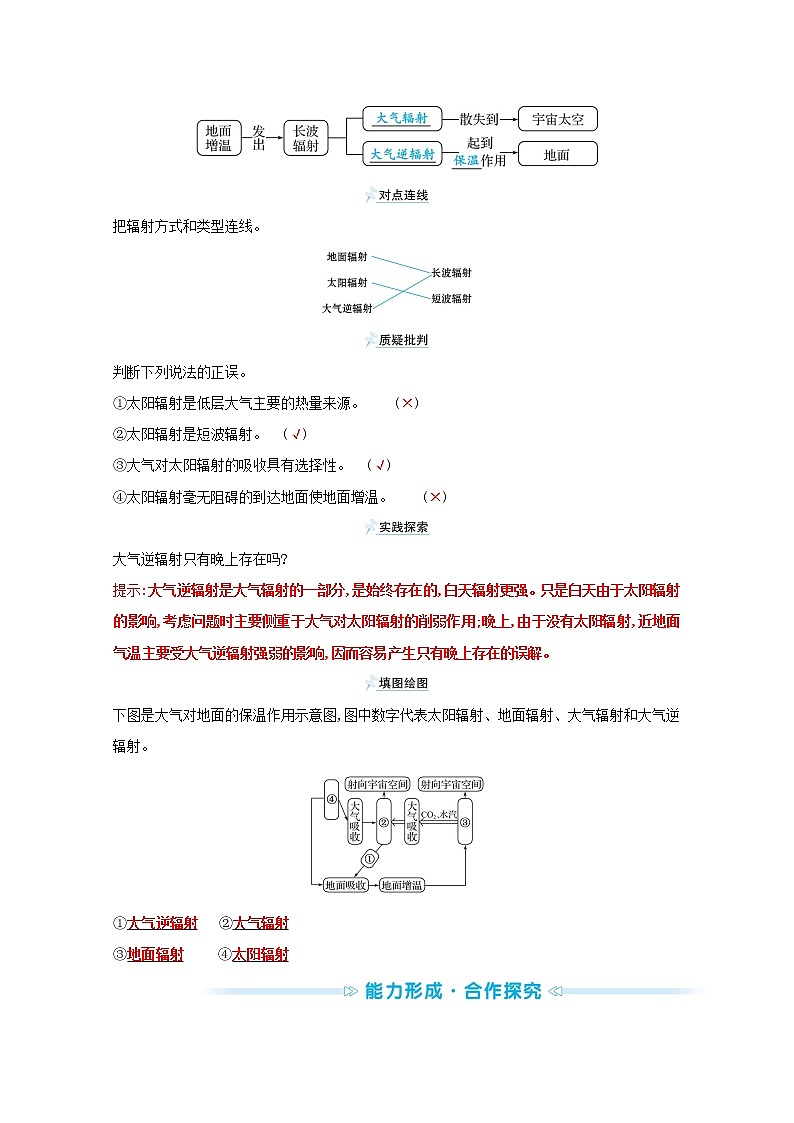 2021_2022学年新教材高中地理第二单元从地球圈层看地表环境第一节第2课时大气的受热过程学案鲁教版必修1第2页