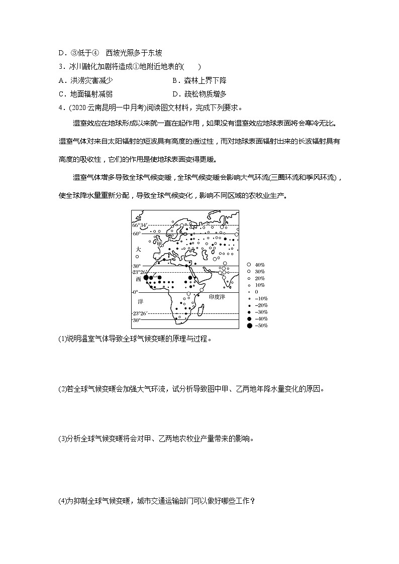 2022届高考地理一轮复习专题练习高频考点24 全球气候变暖(解析版)第2页