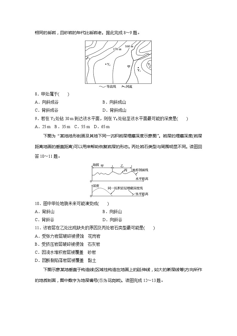 2022届高考地理一轮复习专题练习高频考点33 地质构造(解析版)第3页