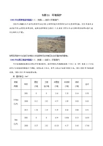 专题21环境保护（选修）-三年（2019-2021）高考地理真题分项汇编（全国通用）（原卷版）