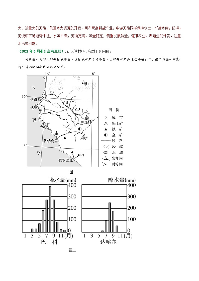 专题14 区域自然资源综合开发利用-五年(2017-2021)高考地理真题分项详解(浙江专用)(解析版)第2页