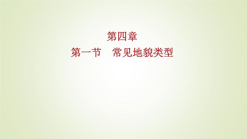 2021-2022学年高中地理新人教版必修第一册 第四章 第一节 常见地貌类型 课件(57张)第1页
