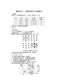 2020-2021學(xué)年第二節(jié) 區(qū)域發(fā)展差異與因地制宜同步達(dá)標(biāo)檢測題